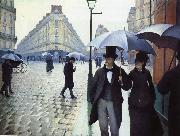 Gustave Caillebotte Paris, rain oil painting